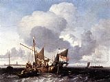 Ships on the Zuiderzee before the Fort of Naarden by Ludolf Backhuysen
